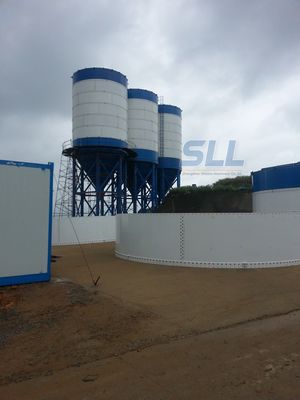 Chine Silo 100T de stockage de ciment de Sincola grande capacité avec la couleur adaptée aux besoins du client fournisseur